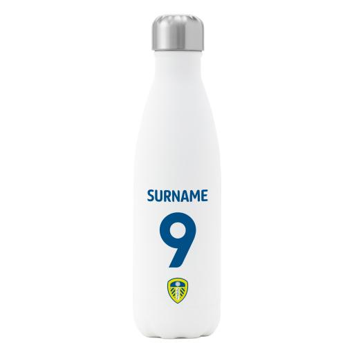 Leeds United FC Back of Shirt Insulated Water Bottle - White